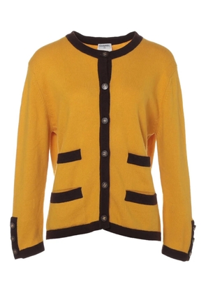 CHANEL Pre-Owned 1996 CC-buttons cardigan - Yellow