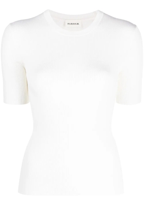 P.A.R.O.S.H. ribbed-knit wool T-shirt - Neutrals