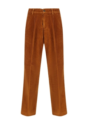 Fay corduroy straight-fleg trousers - Brown