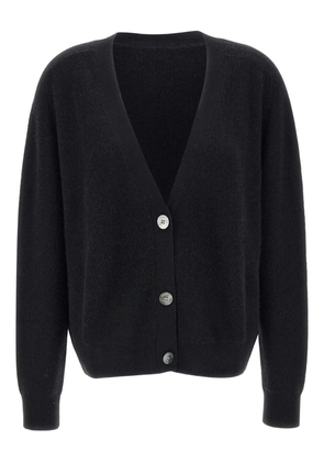 Hemisphere button-fastening V-neck cardigan - Black