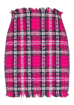 Balmain glitter-detail mini skirt - Pink