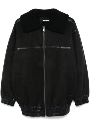 ROTATE BIRGER CHRISTENSEN faux-leather bomber jacket - Black