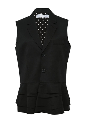 Comme des Garçons TAO ruffled peplum waistcoat - Black