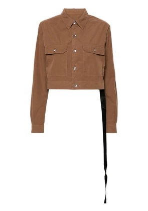 Rick Owens DRKSHDW cut-out cropped jacket - Brown
