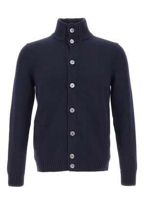 Gran Sasso button-fastening high-neck cardigan - Blue