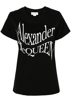 Alexander McQueen logo-print cotton T-shirt - Black
