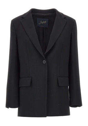 Seafarer single-button notched-lapel coat - Black