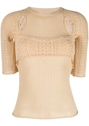 Muller Of Yoshiokubo Moss Tunnel knitted top - Neutrals