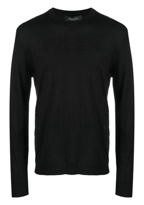 Versace La Greca cotton-silk jumper - Black