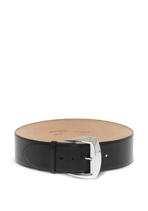 Alexander McQueen Geometric Buckle waist belt - Black
