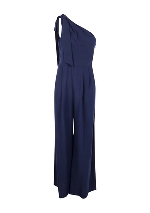 Lauren Ralph Lauren one-shoulder bow jumpsuit - Blue