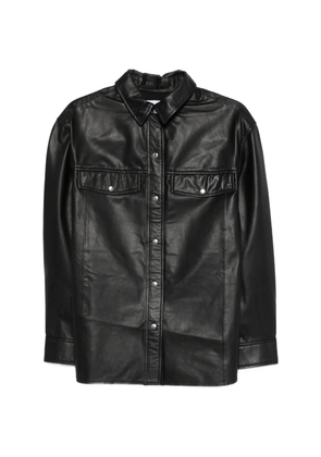 IRO Cabana pocket leather shirt - Black