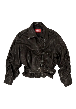 Diesel L-Oys long-sleeve leather jacket - Black