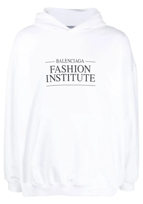 Balenciaga slogan-print hoodie - White