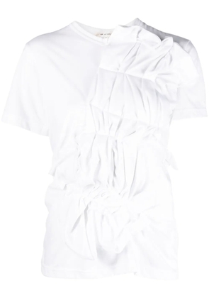 Comme Des Garçons ruched T-shirt - White