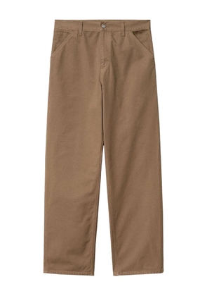 Carhartt WIP logo-patch trousers - Brown