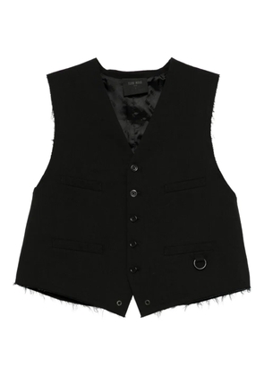 TEAM WANG design classic v-neck vest - BLACK