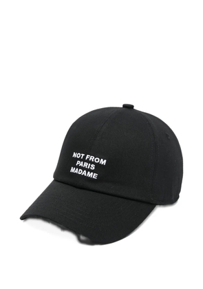 Drôle De Monsieur embroidered panel cap hat - Black
