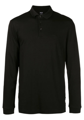 BOSS long-sleeved polo shirt - Black