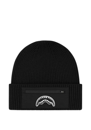 Sprayground zip-detail beanie hat - Black