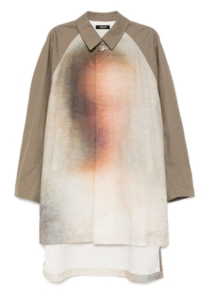 Undercover graphic-print coat - Neutrals