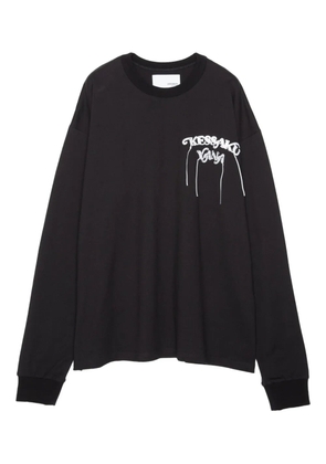 Yoshiokubo graphic-print long-sleeve T-shirt - Black