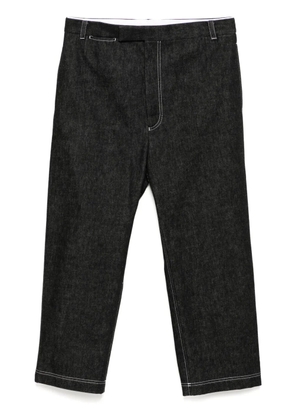 Thom Browne unconstructed contrast-topstitiching jeans - Black