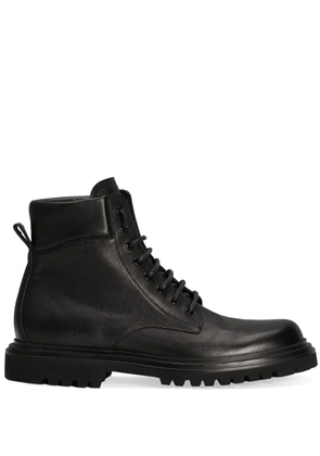 Dolce & Gabbana leather lace-up boots - Black