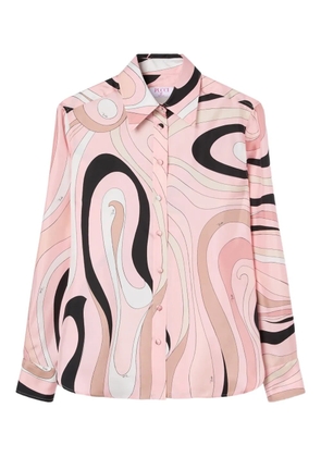 PUCCI Marmo-print button-up shirt - Pink