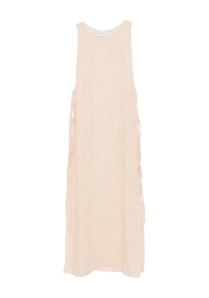 Le Kasha Jarajus side-tie linen maxi dress - Neutrals