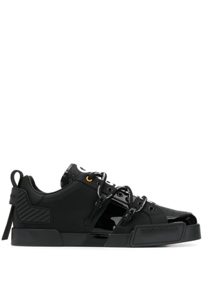 Dolce & Gabbana Portofino leather sneakers - Black