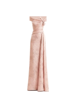 Gemy Maalouf off-shoulder bow-detail gown - Pink
