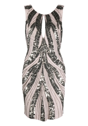 Roberto Cavalli sequin-embellished silk dress - Grey