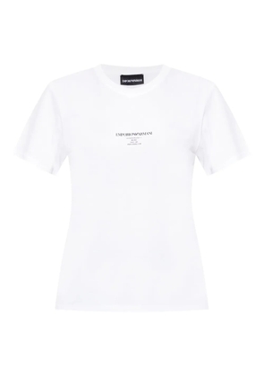 Emporio Armani logo-print cotton T-shirt - White
