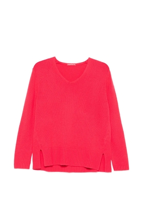 Purotatto V-neck side slits sweater - Pink