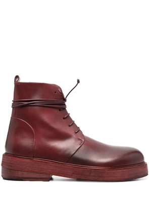 Marsèll lace-up leather ankle boots - Red