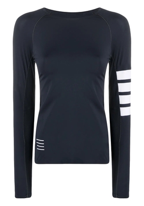 Thom Browne 4-Bar compression long sleeve top - Blue