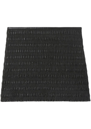 Proenza Schouler White Label faux-leather smocked miniskirt - Black
