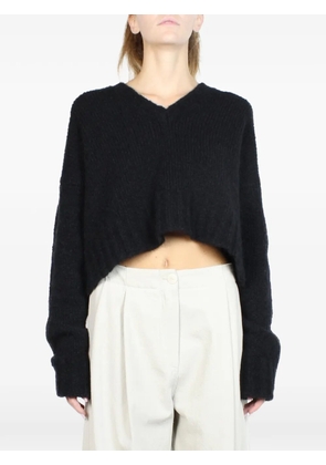 Malloni V-neck cropped sweater - Black