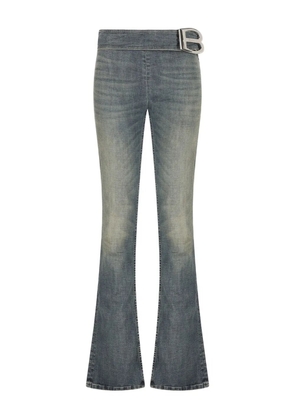 Balenciaga logo-buckle jeans - Blue