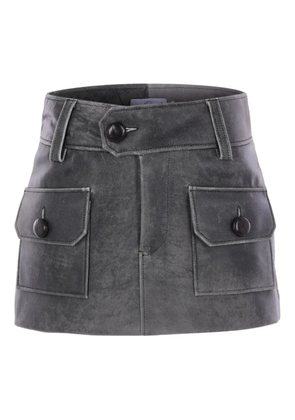 Vaquera pocket button mini skirt - Grey