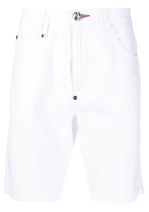 Philipp Plein knee-length denim shorts - White