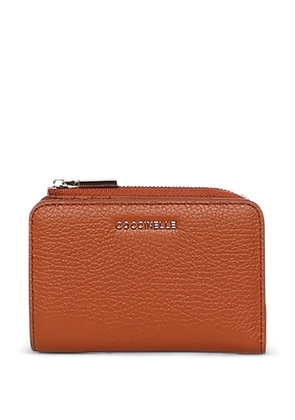 Coccinelle zip leather wallet - Brown