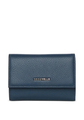 Coccinelle logo-plaque leather wallet - Blue