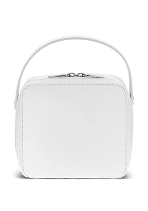 Auralee zip small travel case handbag - White