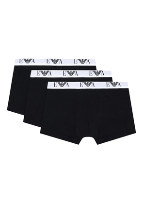 Emporio Armani logo-detailed stretch-jersey (pack of three) - Black