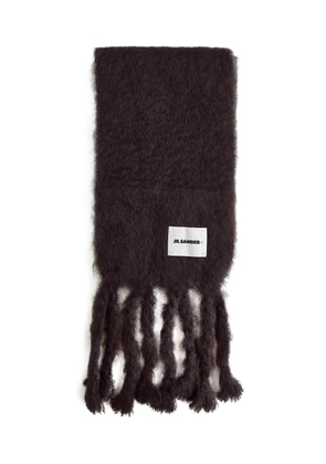 Jil Sander fringed scarf - Brown