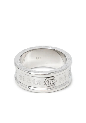 Philipp Plein logo-engraved ring - Silver