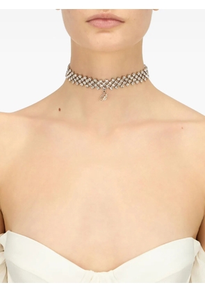 Blumarine crystal-embellished choker necklace - Grey