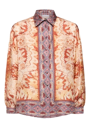 Pierre-Louis Mascia paisley-print button-down shirt - Neutrals